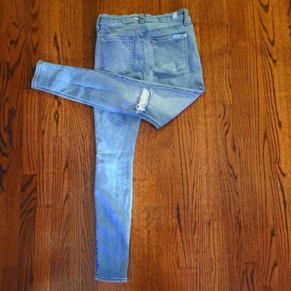 7 For All Mankind Size 28 Distressed Skinny Jeans - Picture 5 of 10